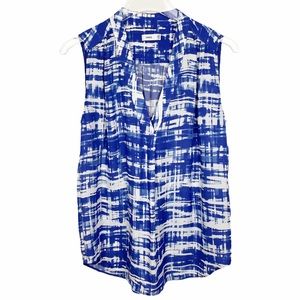 VINCE Silk Sleeveless Print Top XS